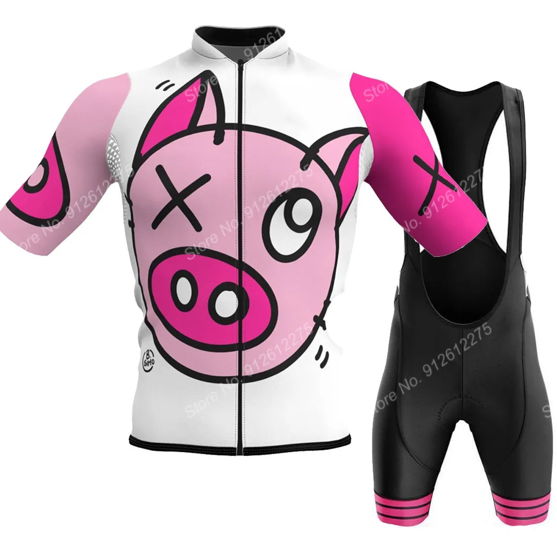 Cycling Commuter Clothing - 세트 만화 만화 돼지 2023 사이클링