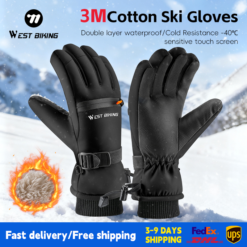 Winter Cycling Commute Gear - WEST BIKING 3M 면 스키 장갑
