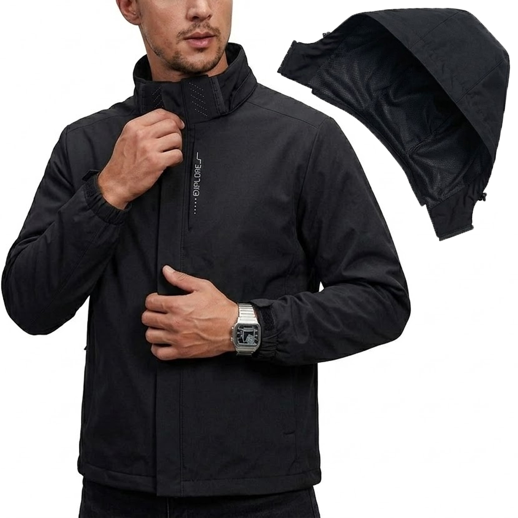 남성용 방수 전술 윈드브레이커 재킷 탈부착 가능한 후드 - Cycling Commuter Jacket 리뷰 및 가격